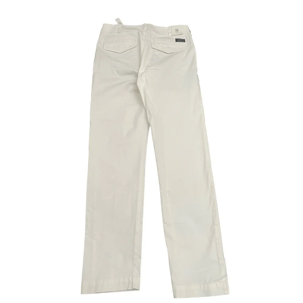NEW Banana Republic Authentic Slim Chino Pants 31x32 Iced Vanilla White Stretch